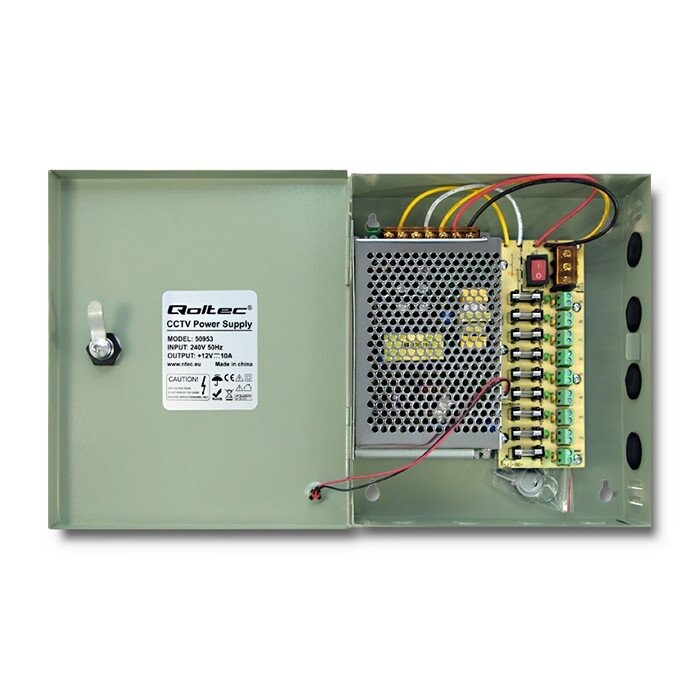 Импульсный источник питания Qoltec 12В постоянного тока 10А 9 каналов Inna marka 
Импульсный источник питания Qoltec 12В постоянного тока 10А 9 каналов Inna marka