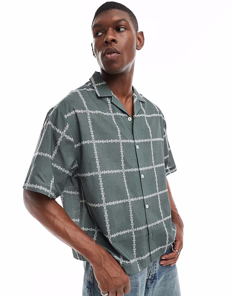 Рубашка ASOS DESIGN в клетку угольно-черного цвета
Рубашка ASOS DESIGN в клетку угольно-черного цвета