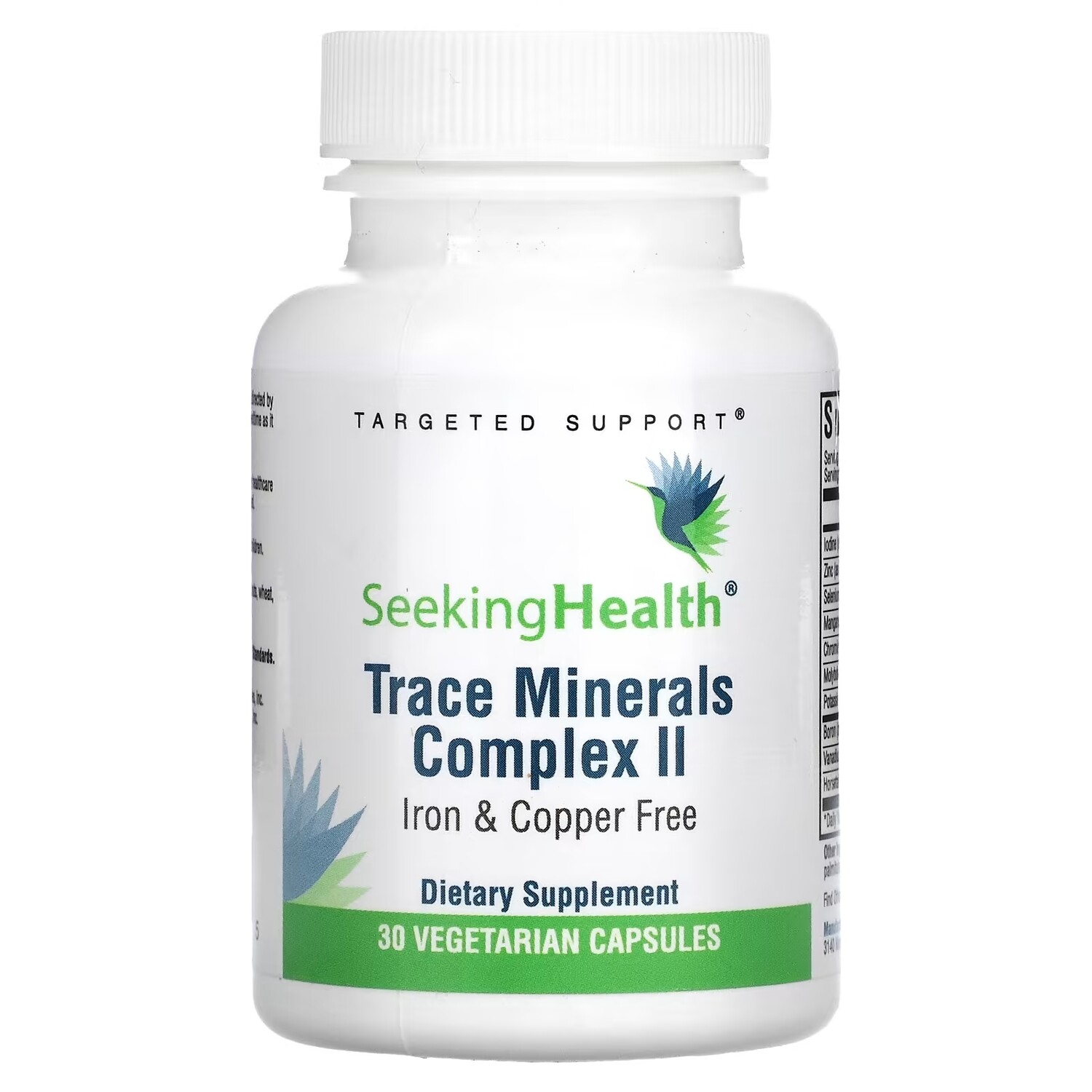 Seeking Health Trace Minerals Complex II без железа и меди, 30 вегетарианских капсул
Seeking Health Trace Minerals Complex II без железа и меди, 30 вегетарианских капсул