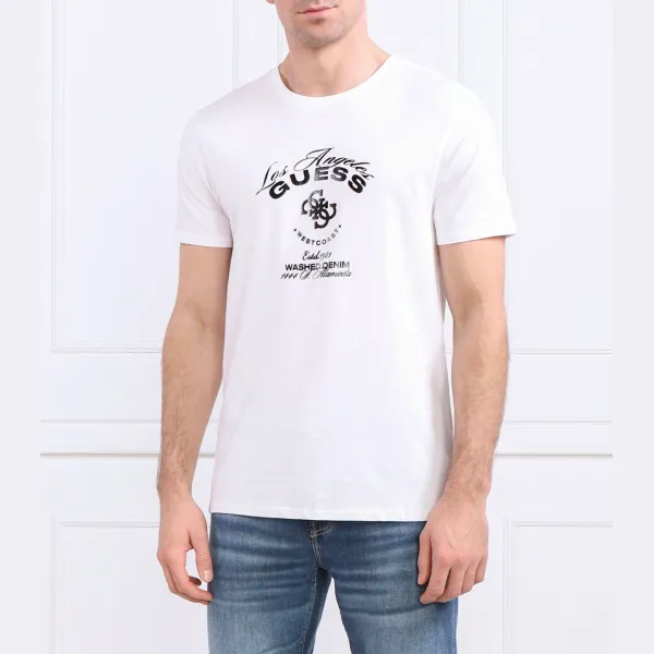 Футболка узкого кроя Westcoast Guess, белый 
Футболка узкого кроя Westcoast Guess, белый