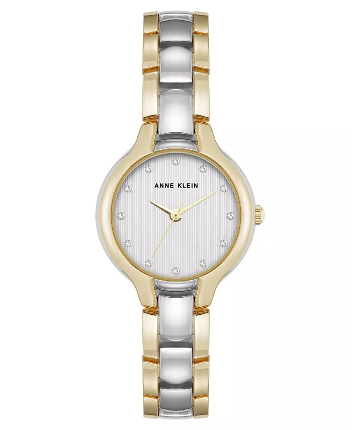 Женские часы Quartz с двухцветным металлическим корпусом и циферблатом, украшенным кристаллами, 28 мм Anne Klein
Женские часы Quartz с двухцветным металлическим корпусом и циферблатом, украшенным кристаллами, 28 мм Anne Klein