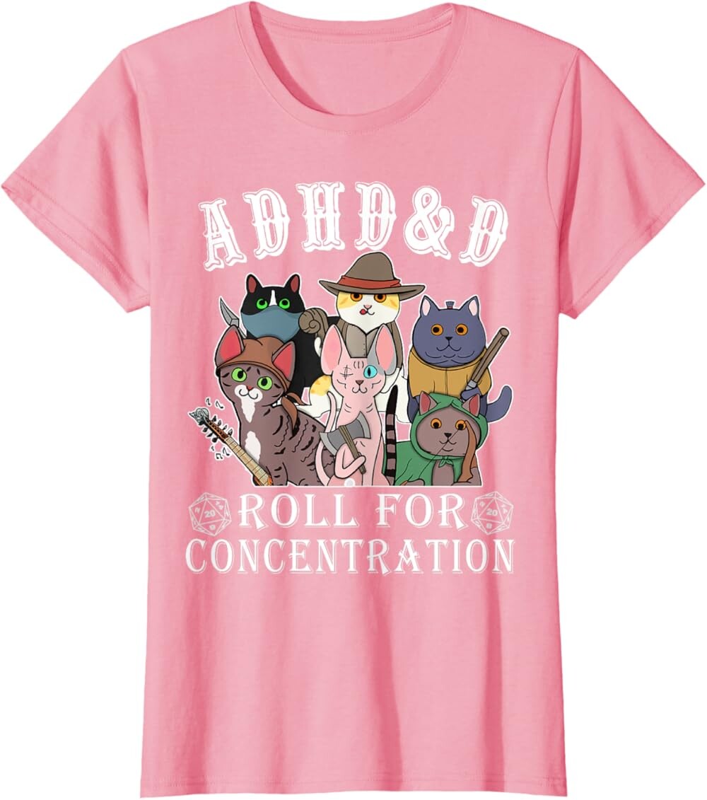 Женская футболка Funny Tees Gamer RPG Apparel Cats RPG Gamer Roll For Concentration D20 Dice Nerdy, розовый
Женская футболка Funny Tees Gamer RPG Apparel Cats RPG Gamer Roll For Concentration D20 Dice Nerdy, розовый