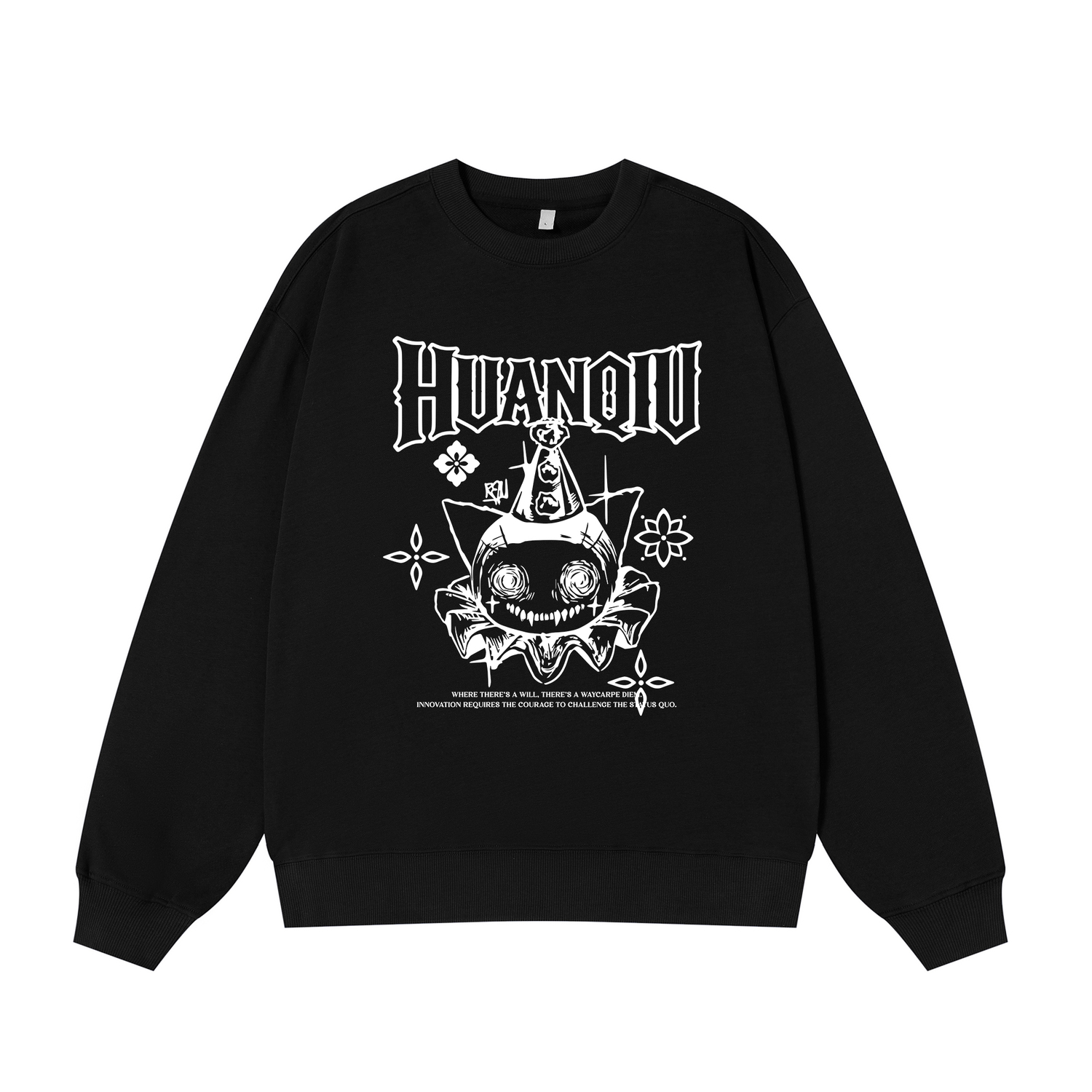 Свитшот с круглым вырезом Unisex HUANQIU, черный (fleece-lined)
Свитшот с круглым вырезом Unisex HUANQIU, черный (fleece-lined)