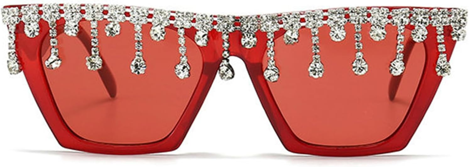 Солнцезащитные очки Willochra Fashion «Кошачий глаз» с кисточками и стразами, женские солнцезащитные очки с хрустальными кисточками, уникальные блестящие очки с бриллиантами, Red
Солнцезащитные очки Willochra Fashion «Кошачий глаз» с кисточками и стразами, женские солнцезащитные очки с хрустальными кисточками, уникальные блестящие очки с бриллиантами, Red