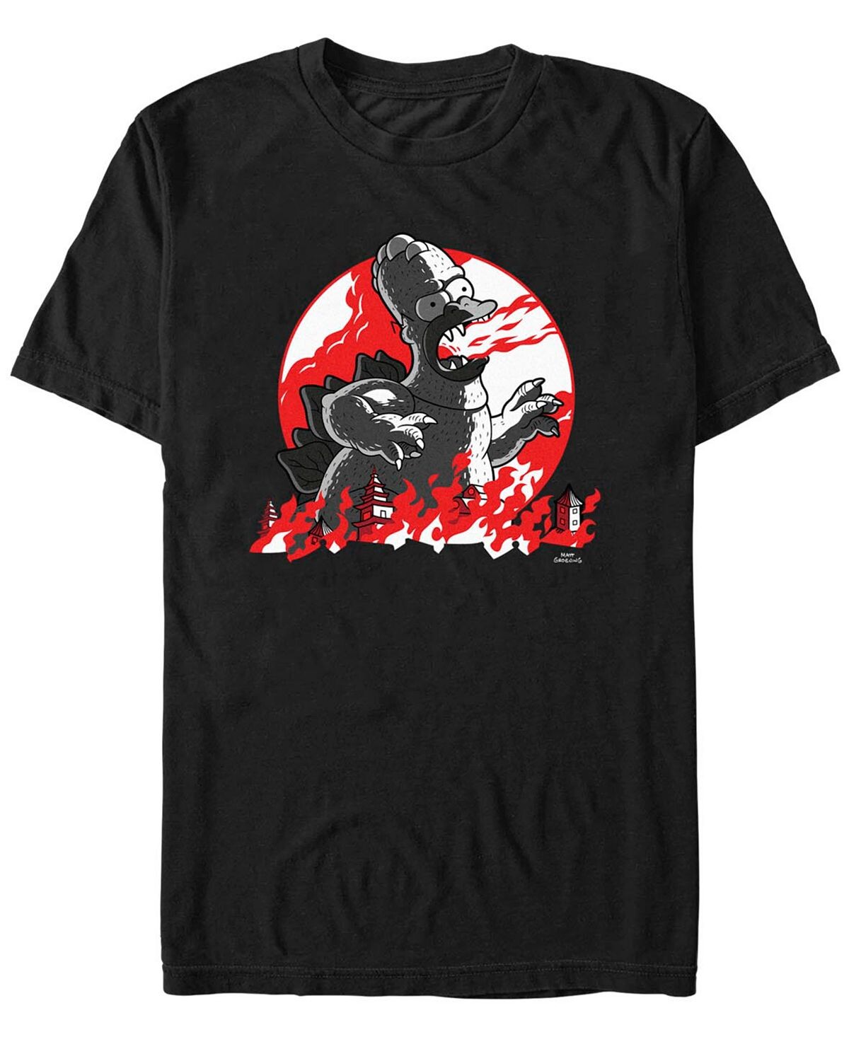 Мужская футболка с короткими рукавами the simpsons red moon godzilla homer Fifth Sun, черный 
Мужская футболка с короткими рукавами the simpsons red moon godzilla homer Fifth Sun, черный