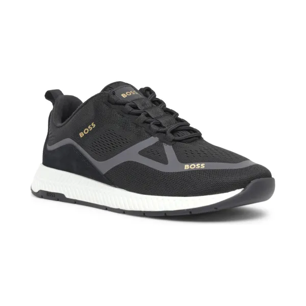 Титановые кроссовки с добавлением кожи Boss, черный
Титановые кроссовки с добавлением кожи Boss, черный