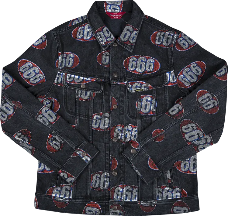 Куртка Supreme 666 Denim Trucker Jacket 'Black', черный
Куртка Supreme 666 Denim Trucker Jacket 'Black', черный