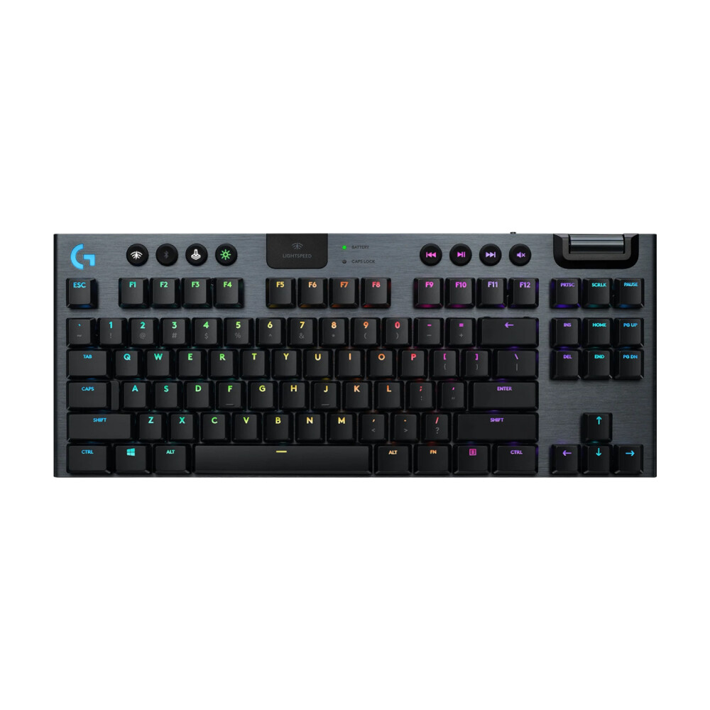 Клавиатура игровая Logitech G913 TKL, Clicky Blue Swich, английская раскладка, черный
Клавиатура игровая Logitech G913 TKL, Clicky Blue Swich, английская раскладка, черный