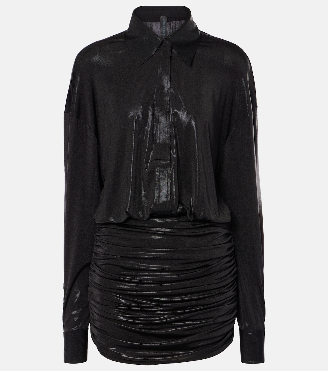 Мини-платье Boyfriend со сборками из ламе Norma Kamali, черный
Мини-платье Boyfriend со сборками из ламе Norma Kamali, черный