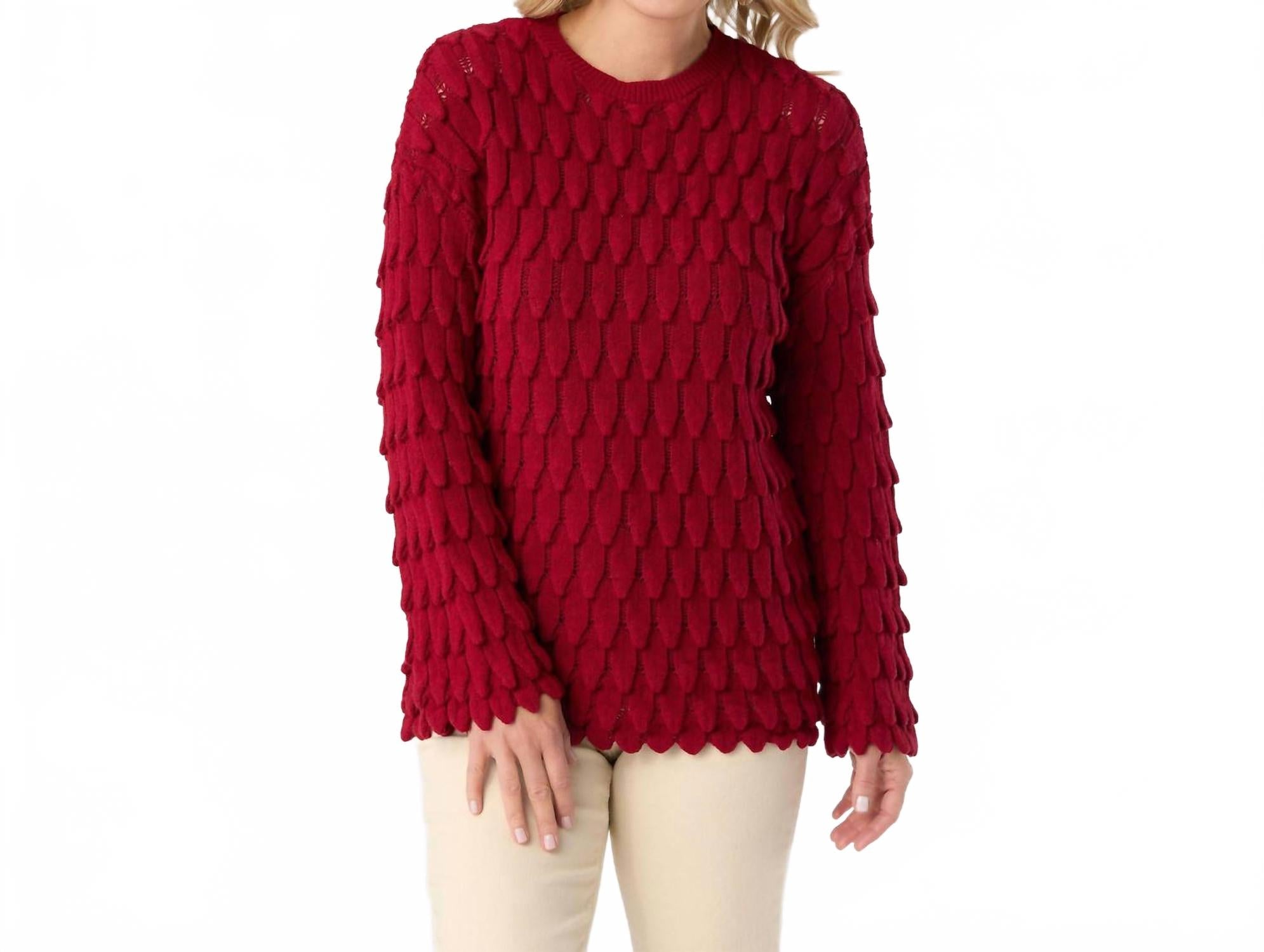 COCO + CARMEN Свитер Zelma с круглым вырезом, малиново-красный
COCO + CARMEN Свитер Zelma с круглым вырезом, малиново-красный