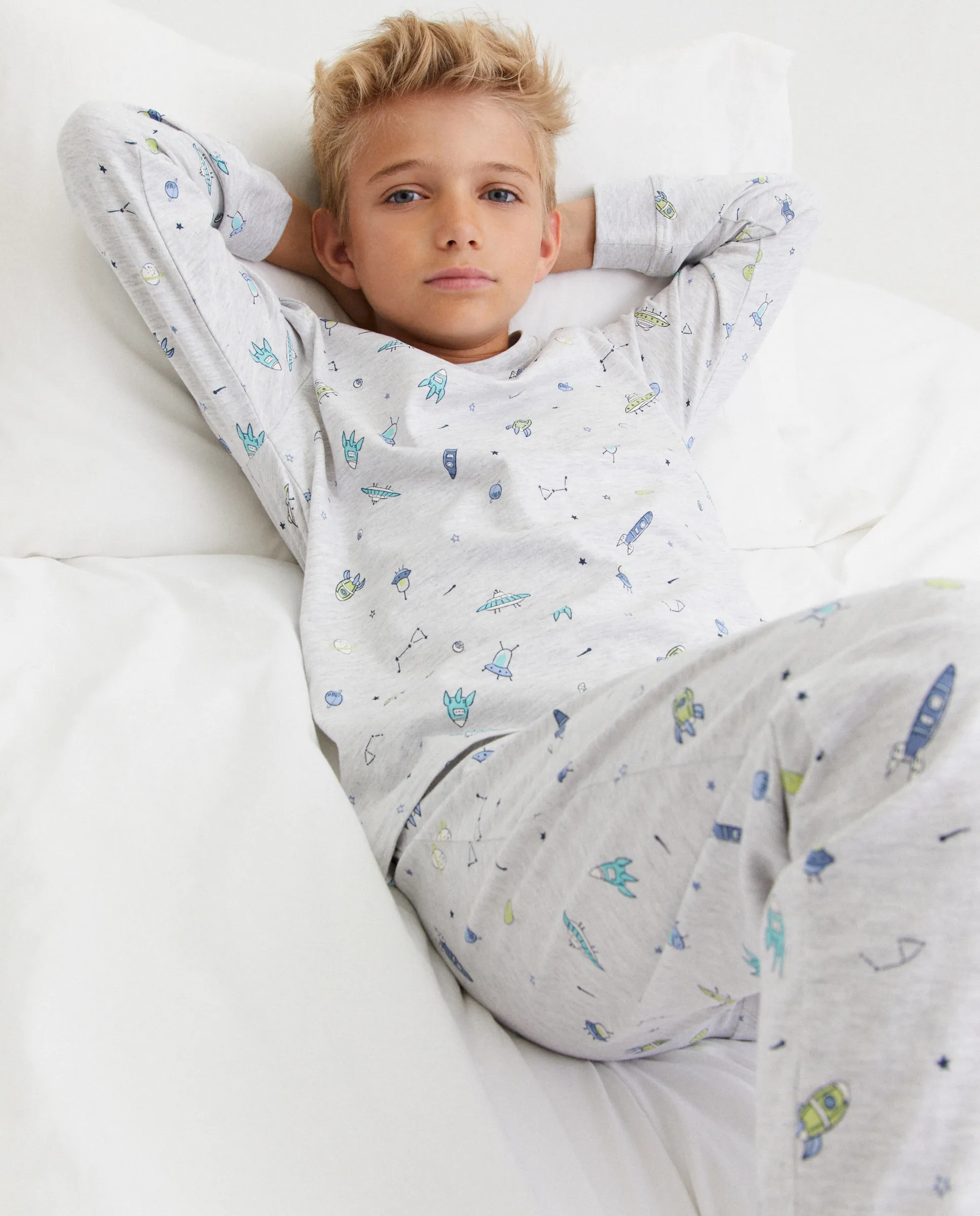 Длинная пижама с принтом для мальчика Cotton Juice, черный
Длинная пижама с принтом для мальчика Cotton Juice, черный