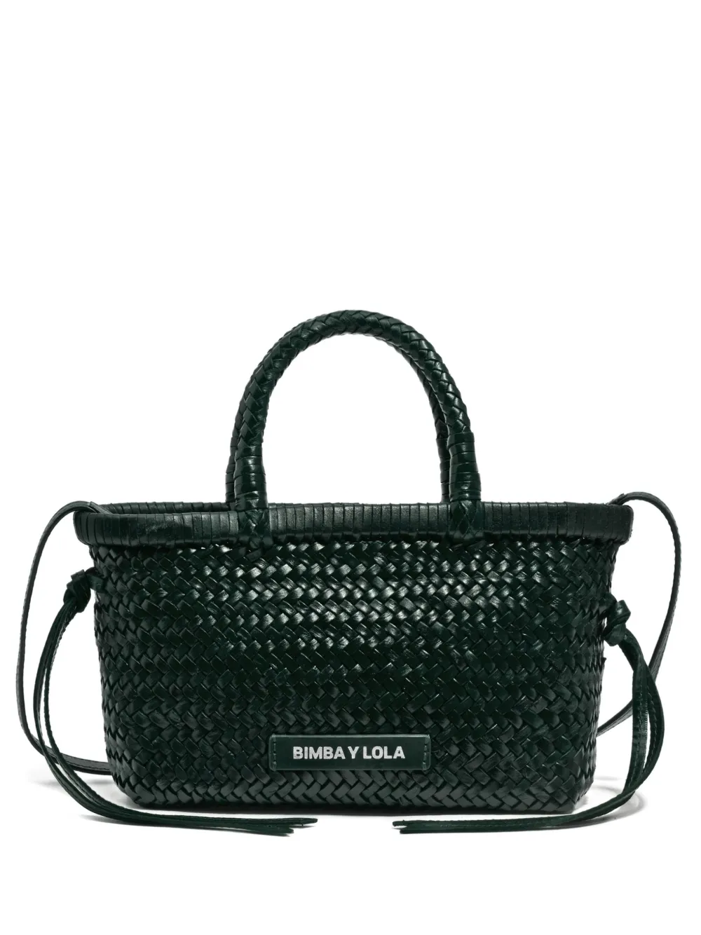 Маленькая плетеная кожаная сумка-тоут с верхней ручкой Bimba y Lola, зеленый
Маленькая плетеная кожаная сумка-тоут с верхней ручкой Bimba y Lola, зеленый