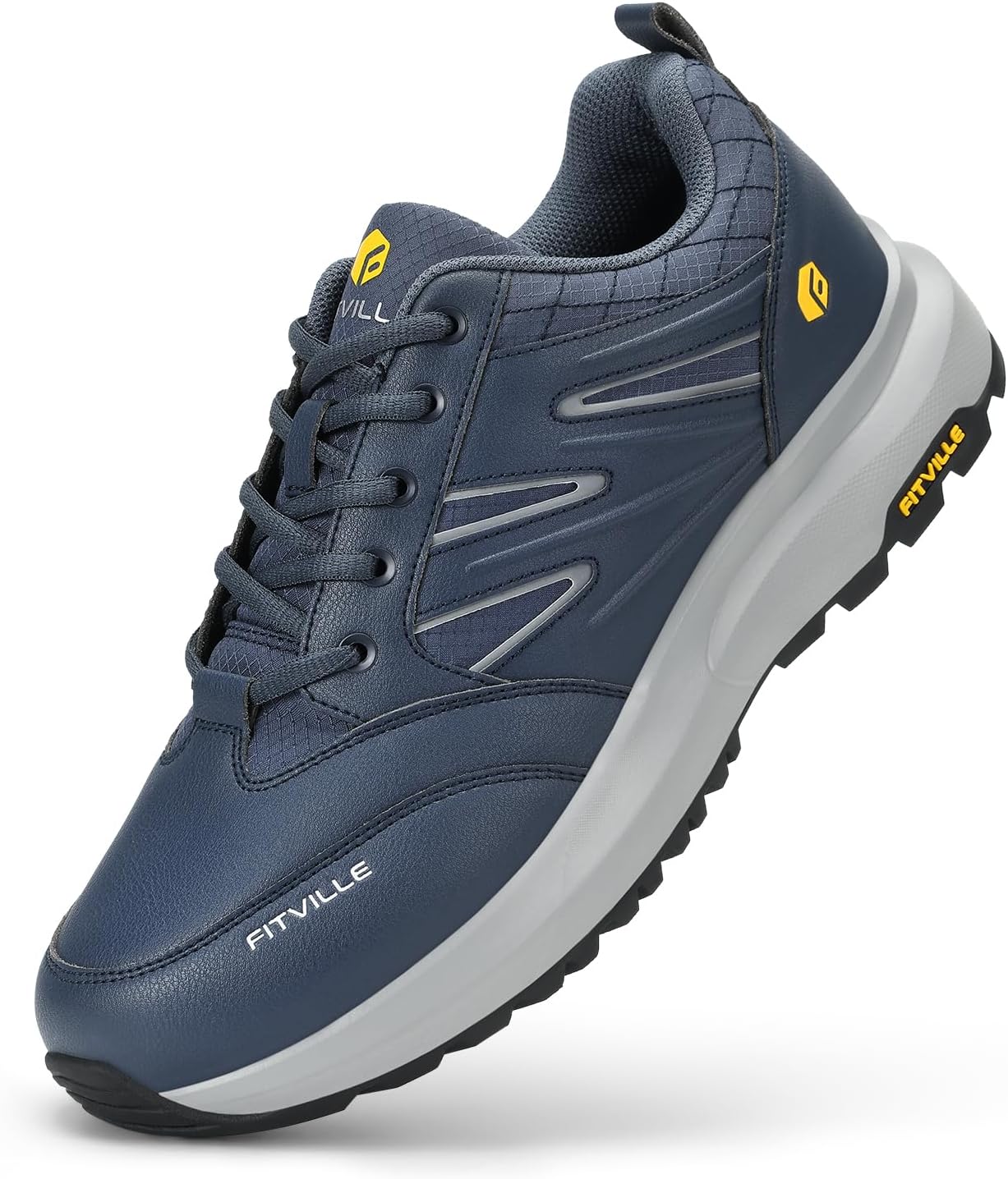 Мужские широкие походные кроссовки FitVille для улицы и треккинга с противоскользящей подошвой, темно-синий
Мужские широкие походные кроссовки FitVille для улицы и треккинга с противоскользящей подошвой, темно-синий
