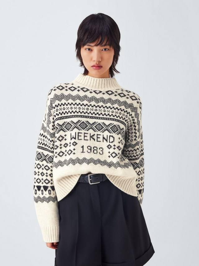 Бриозо джемпер с высоким воротником и узором Weekend MaxMara, White
Бриозо джемпер с высоким воротником и узором Weekend MaxMara, White