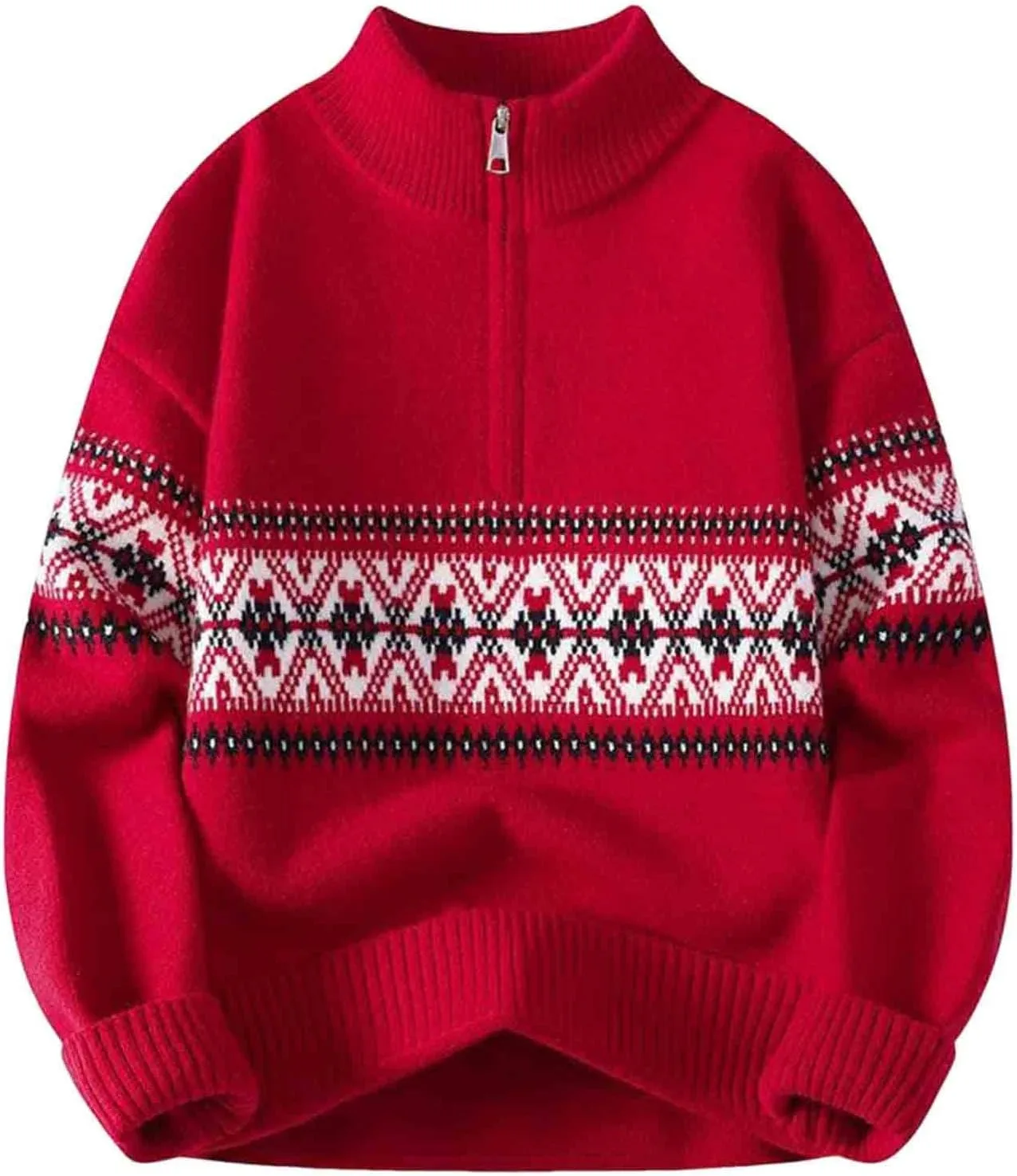 Мужской свитер Ugly Christmas с воротником стойкой и застежкой-молнией на четверть, Slim Fit
Мужской свитер Ugly Christmas с воротником стойкой и застежкой-молнией на четверть, Slim Fit