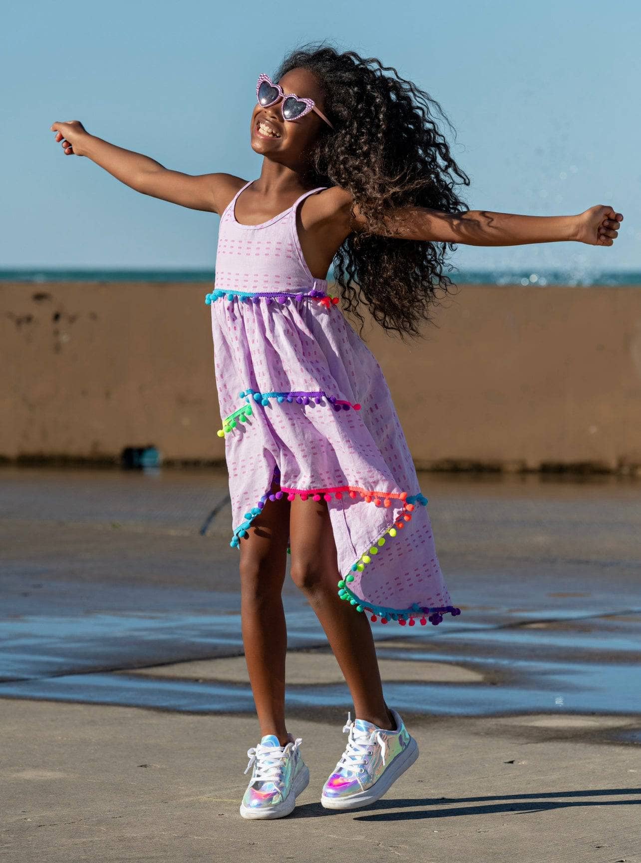 Платье St. Barths Pom Pom High Low лавандовое Lola + The Boys
Платье St. Barths Pom Pom High Low лавандовое Lola + The Boys