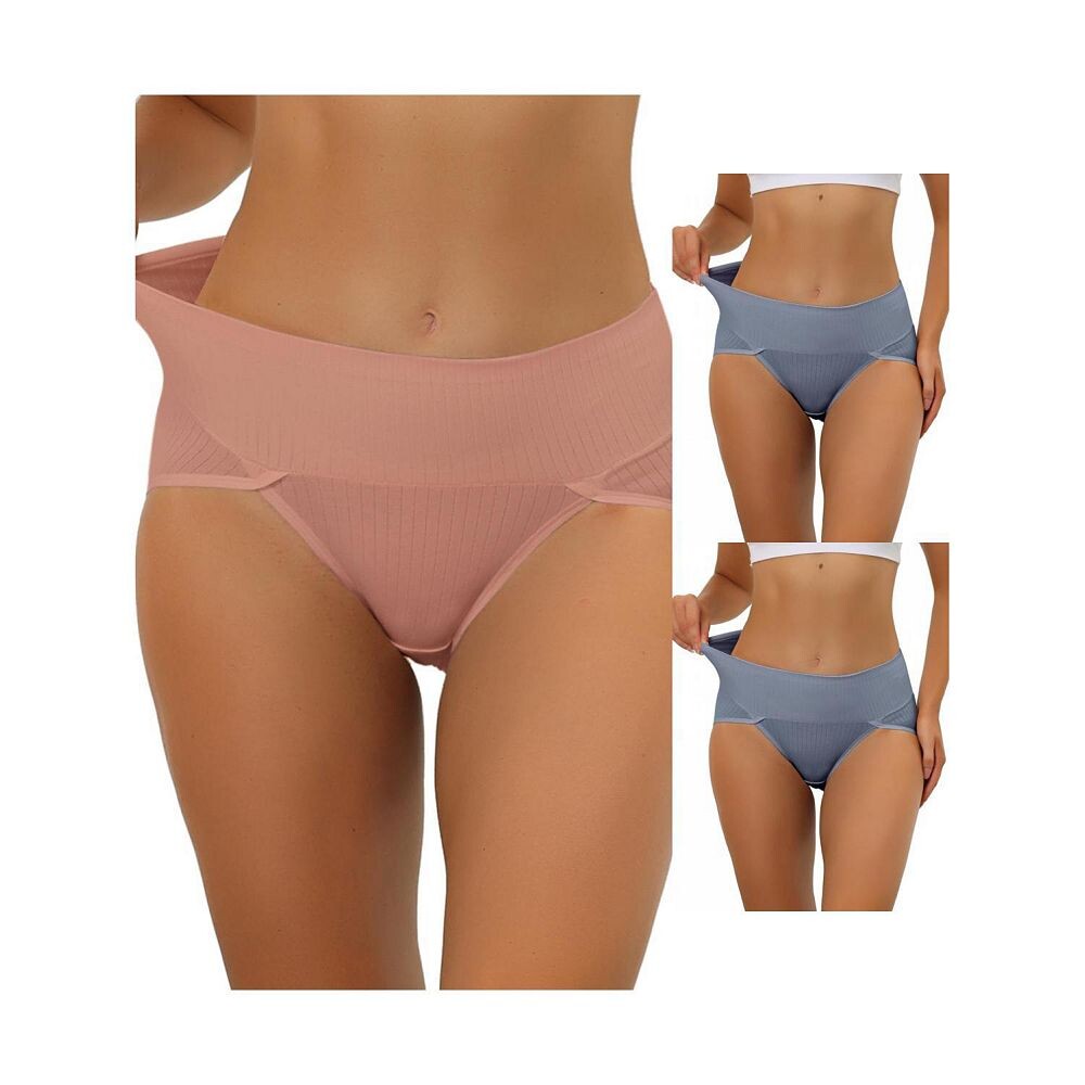 3 упаковки женского нижнего белья в рубчик с завышенной талией и контролем живота, доступны в размерах больших размеров ALLEGRA K, цвет Blue Light Red
3 упаковки женского нижнего белья в рубчик с завышенной талией и контролем живота, доступны в размерах больших размеров ALLEGRA K, цвет Blue Light Red