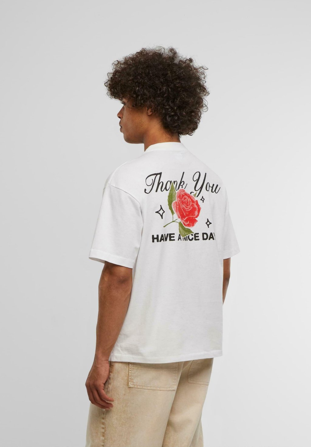 Футболка с принтом THANK YOU NICE DAY Market, белый 
Футболка с принтом THANK YOU NICE DAY Market, белый