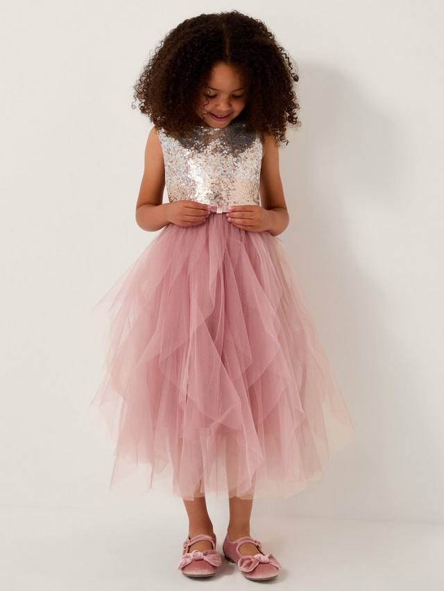 Детское платье без рукавов с рюшами из тюля Monsoon, Dusky Pink
Детское платье без рукавов с рюшами из тюля Monsoon, Dusky Pink