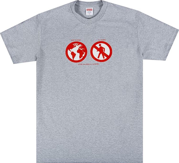 Футболка Supreme Save The Planet Tee 'Heather Grey', серый
Футболка Supreme Save The Planet Tee 'Heather Grey', серый
