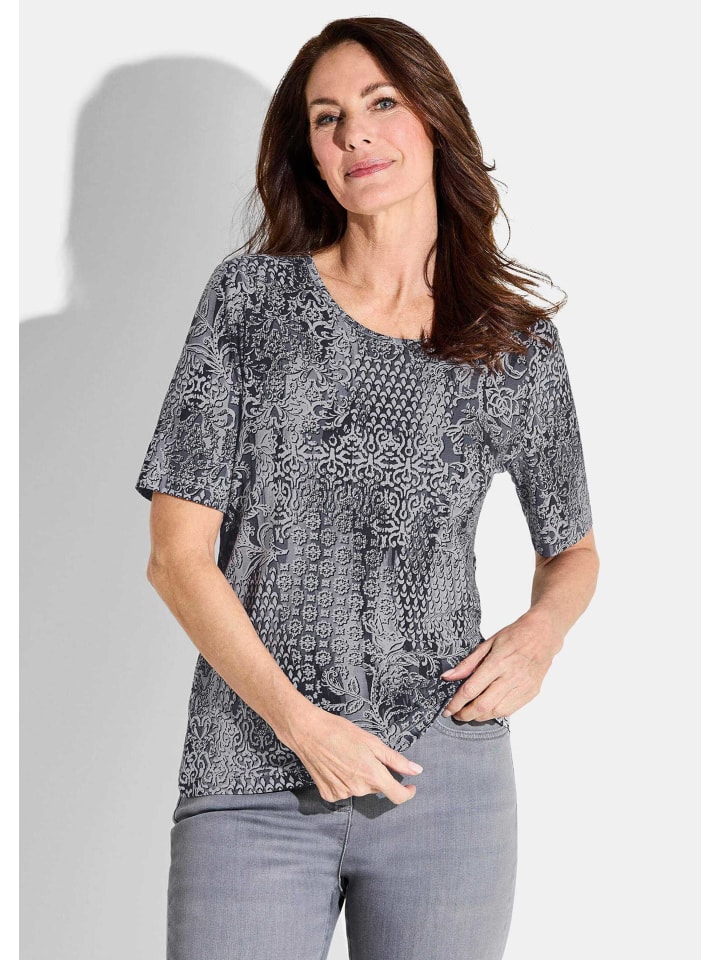 Рубашка антрацитового / черного / белого / с узором GOLDNER
Рубашка антрацитового / черного / белого / с узором GOLDNER