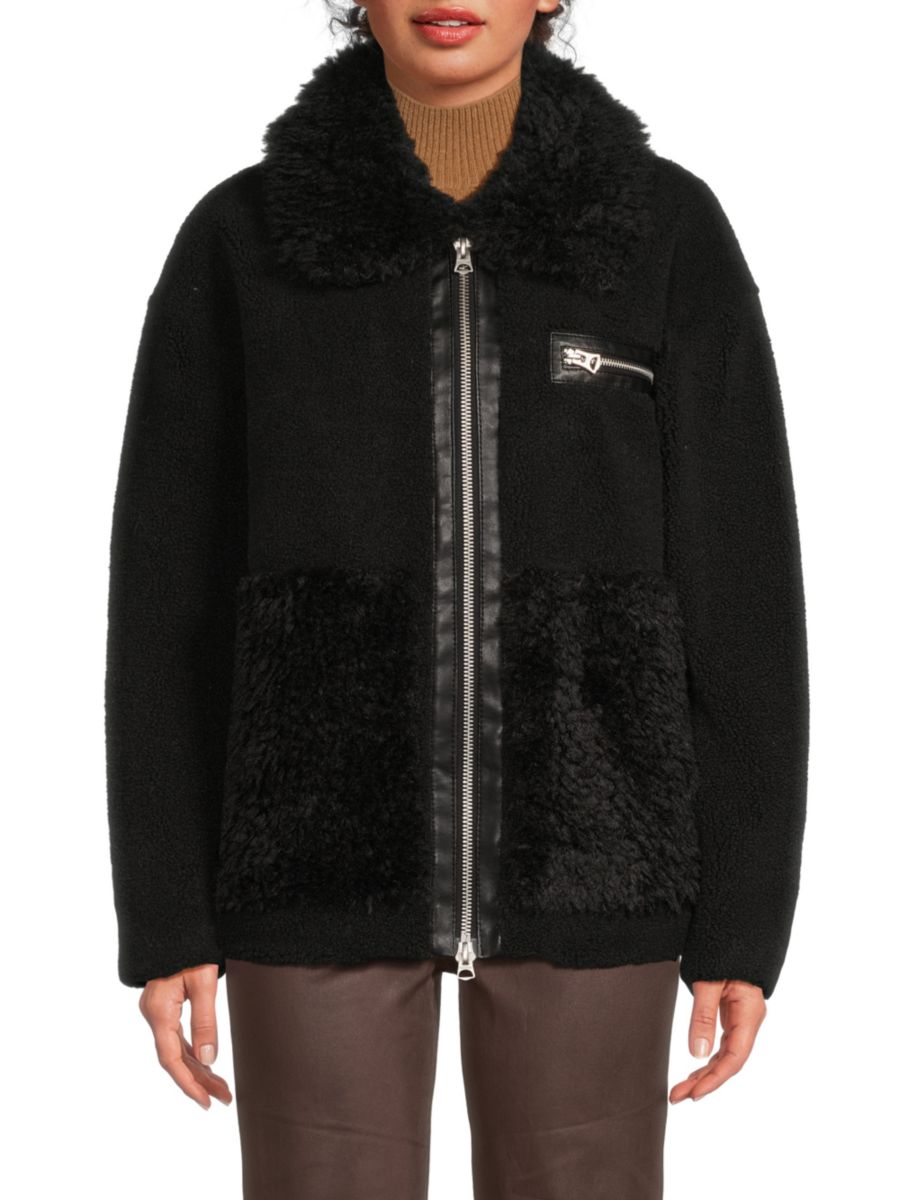 Куртка свободного кроя из искусственной овчины Hudson Jeans, черный
Куртка свободного кроя из искусственной овчины Hudson Jeans, черный