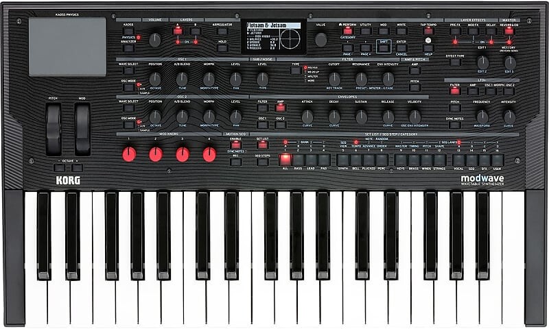 Modwave 37-клавишный синтезатор волновых таблиц с KAOSS Physics и Motion Sequencing 2.0 Korg
Modwave 37-клавишный синтезатор волновых таблиц с KAOSS Physics и Motion Sequencing 2.0 Korg