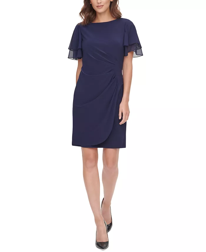 Миниатюрное платье-футляр с рукавами-крылышками до колен Jessica Howard, синий
Миниатюрное платье-футляр с рукавами-крылышками до колен Jessica Howard, синий