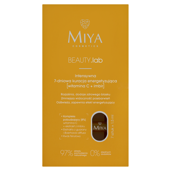 Интенсивный 7-дневный осветляющий уход за кожей лица, 7x1,5 мл Miya Cosmetics Beauty.Lab
Интенсивный 7-дневный осветляющий уход за кожей лица, 7x1,5 мл Miya Cosmetics Beauty.Lab