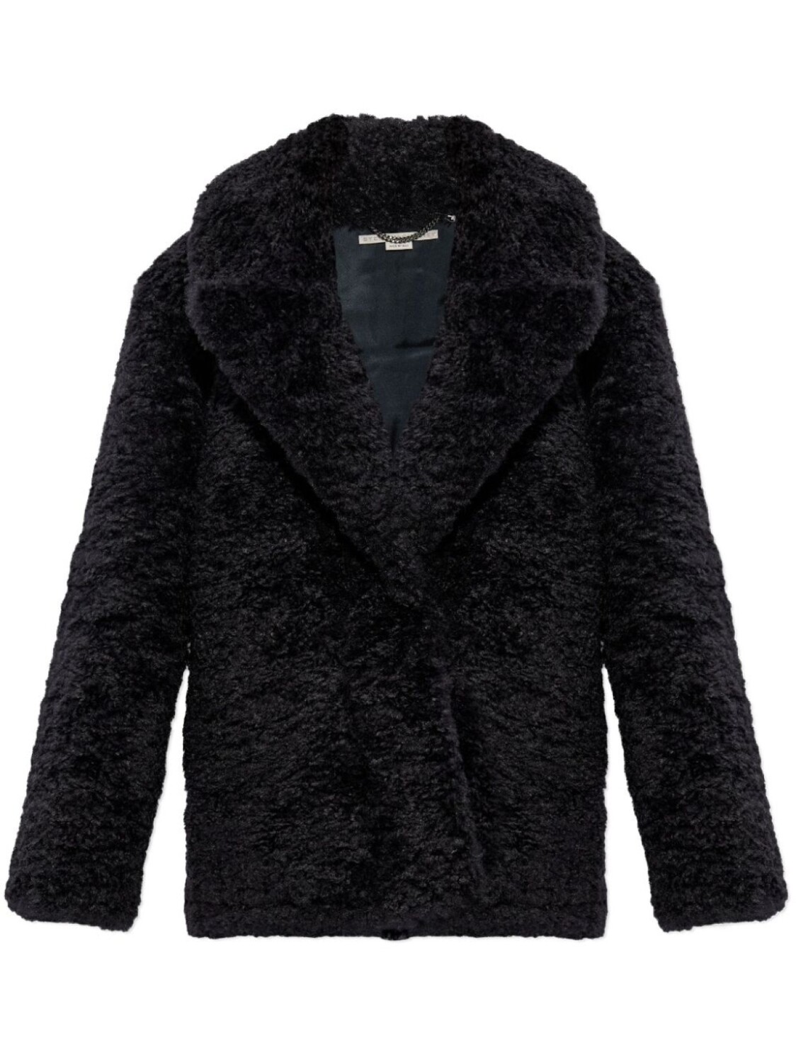 Stella McCartney однобортная шуба из шерпы, черный
Stella McCartney однобортная шуба из шерпы, черный