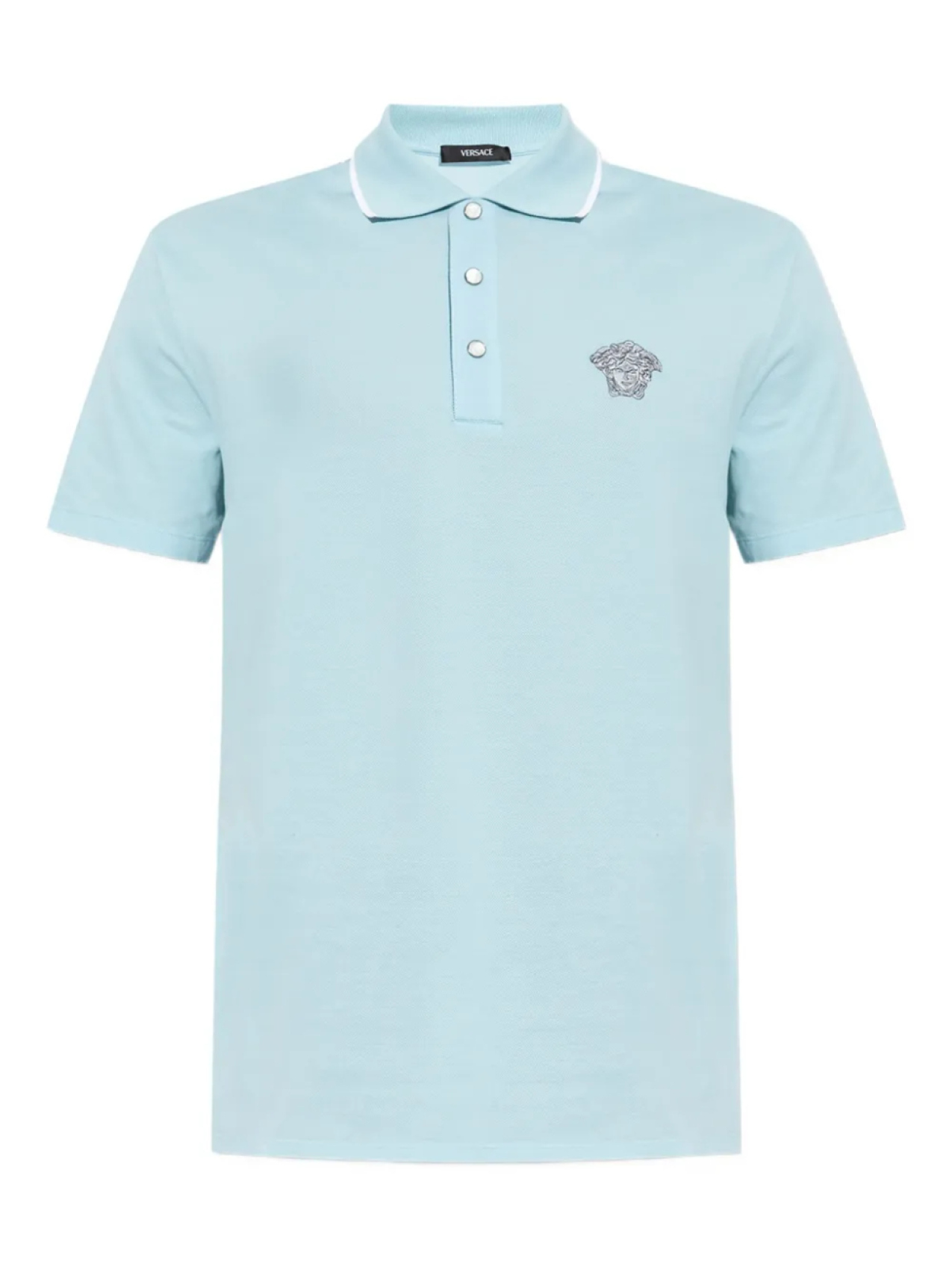 Рубашка поло с вышитым изображением Медузы Versace, синий
Рубашка поло с вышитым изображением Медузы Versace, синий