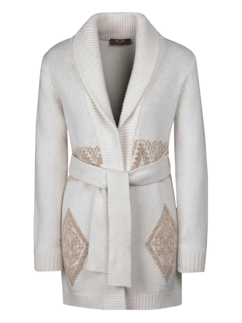 Кардиган Gadwa-Dkf с поясом Moorer, нейтральный 
Кардиган Gadwa-Dkf с поясом Moorer, нейтральный