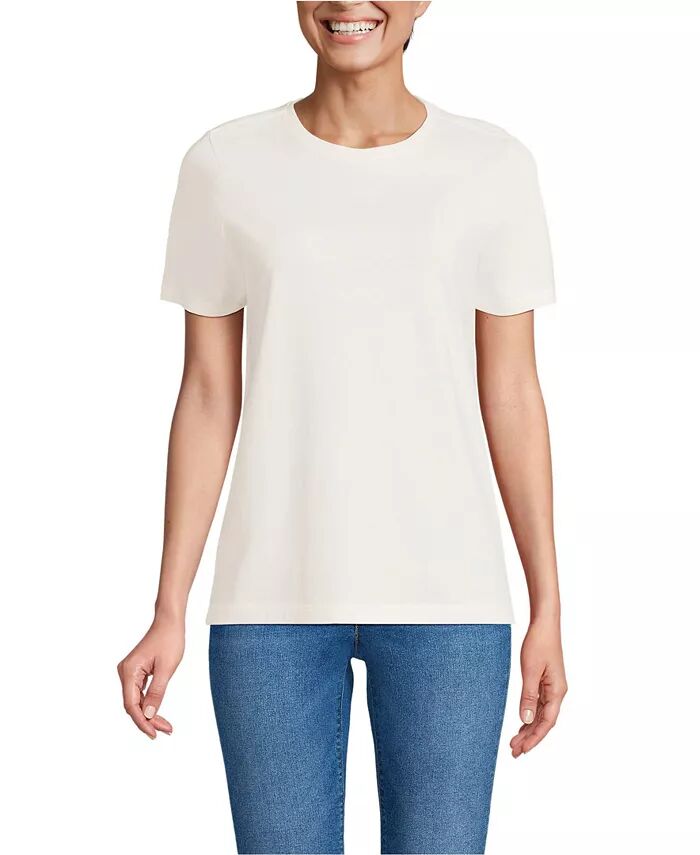 Женская футболка Petite Relaxed Supima Cotton с круглым вырезом Lands' End, слоновая кость/кремовый
Женская футболка Petite Relaxed Supima Cotton с круглым вырезом Lands' End, слоновая кость/кремовый