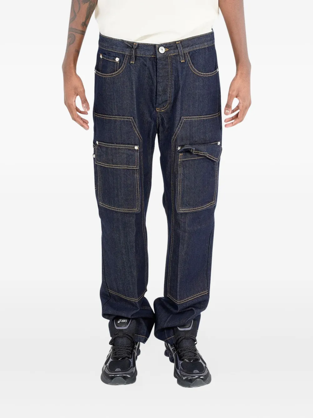 Джинсы карго с контрастной строчкой Yes London, синий
Джинсы карго с контрастной строчкой Yes London, синий