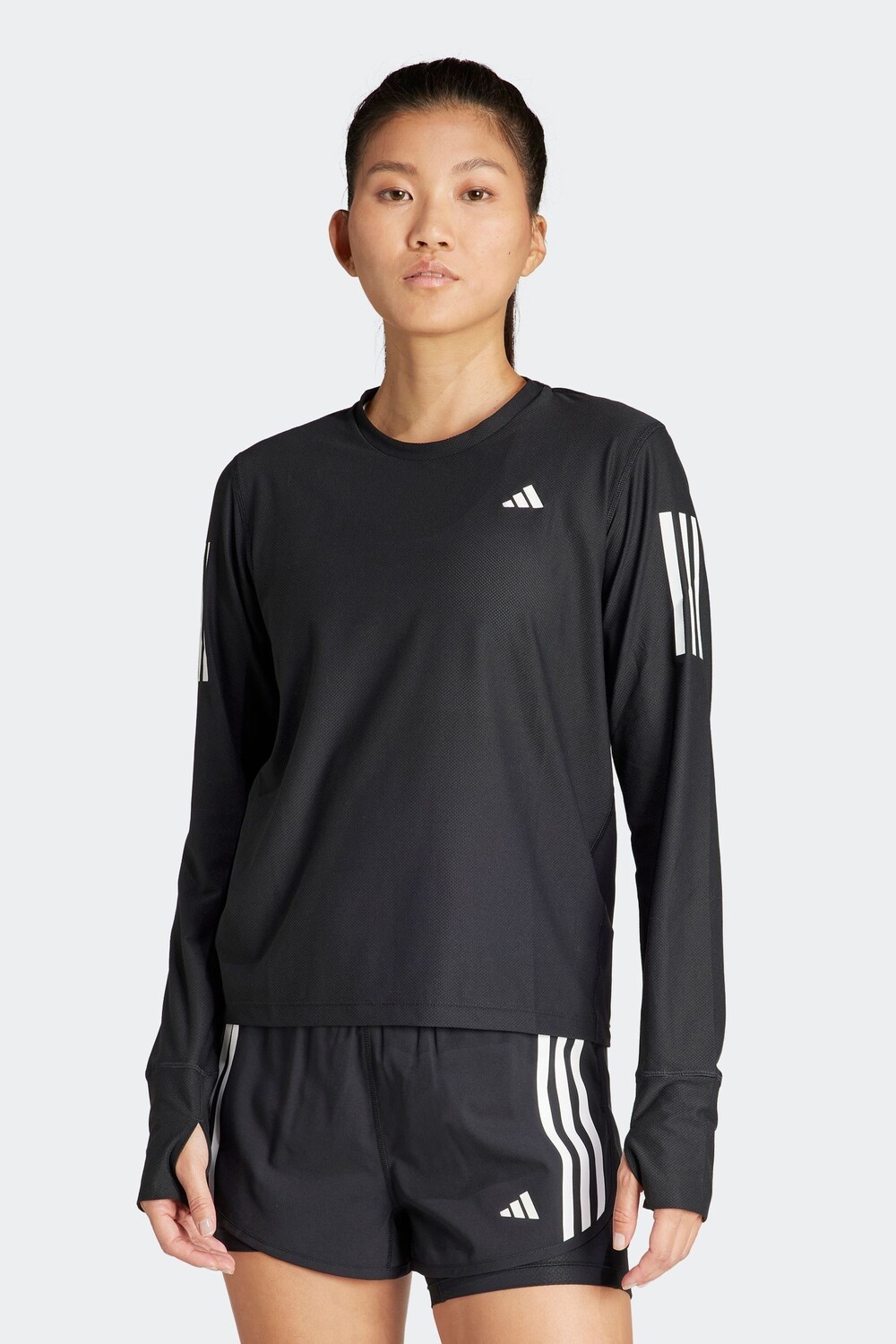 Топ own the run с длинными рукавами Adidas, черный
Топ own the run с длинными рукавами Adidas, черный