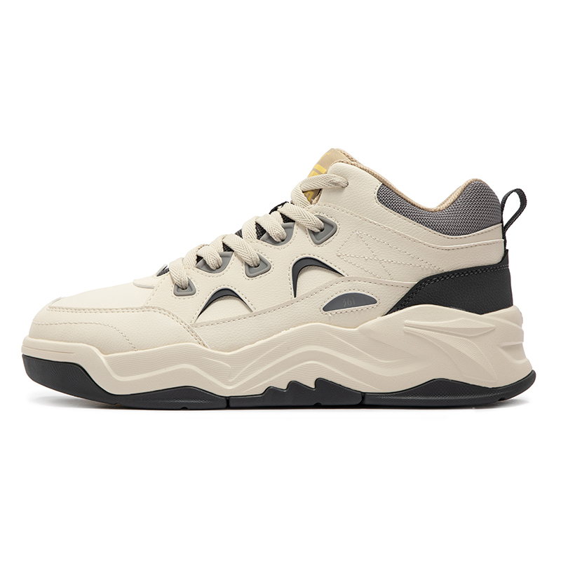 361° Мужские теплые нескользящие высокие кроссовки для скейтбординга Type-burn 4 бежево-серого цвета
361° Мужские теплые нескользящие высокие кроссовки для скейтбординга Type-burn 4 бежево-серого цвета