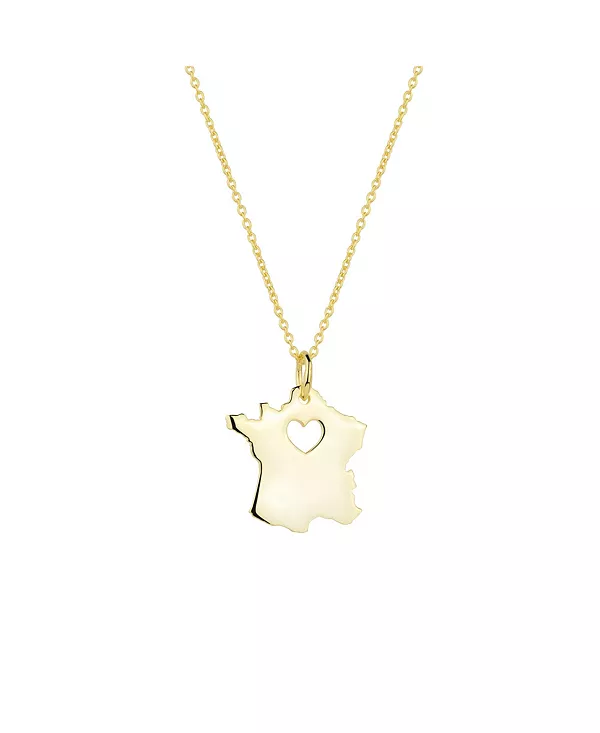 Ожерелье в форме сердца с картой Франции, стерлинговое серебро Spero London, gold
Ожерелье в форме сердца с картой Франции, стерлинговое серебро Spero London, gold