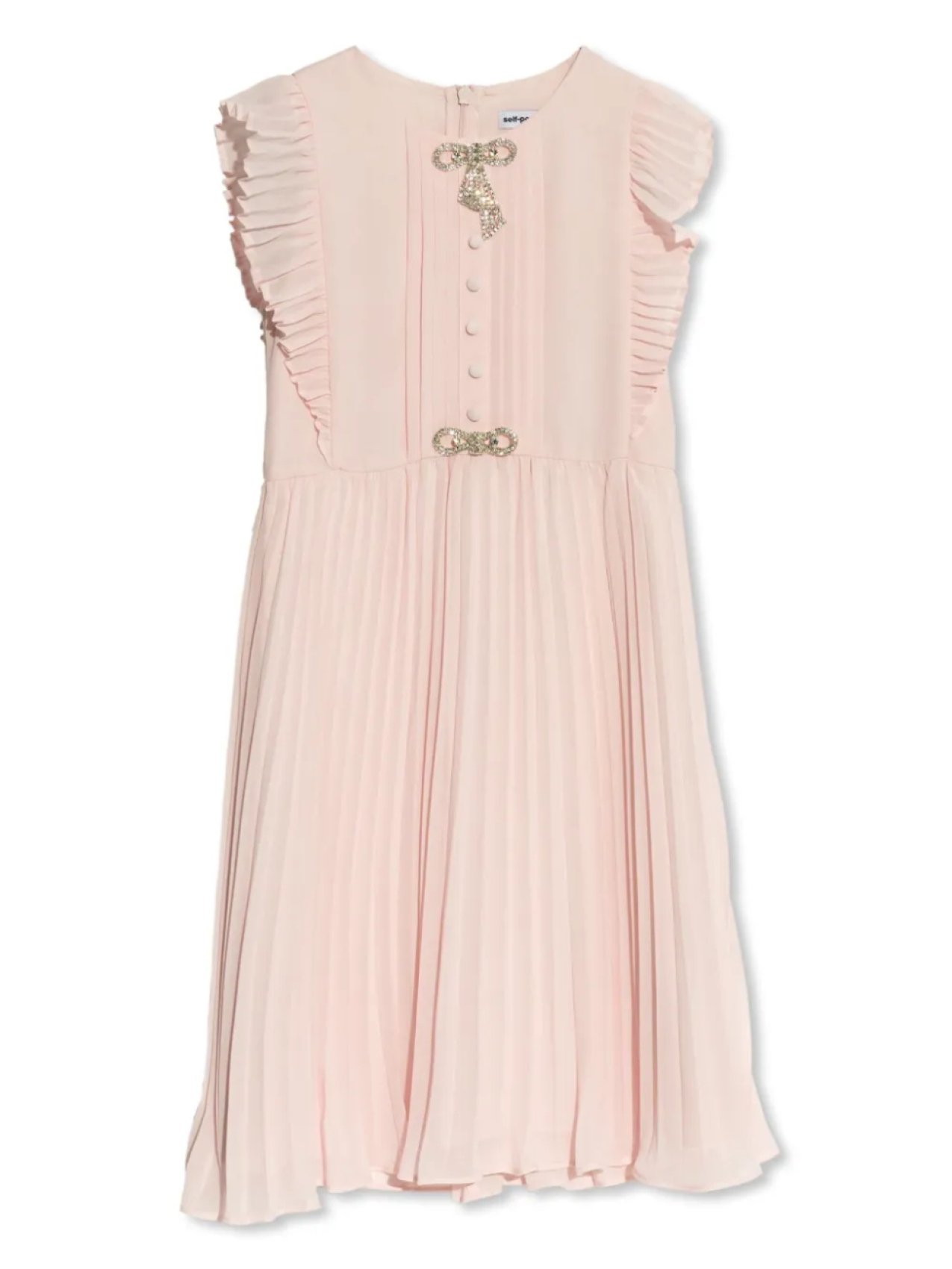 Платье из плиссированного шифона Self-Portrait Kids, розовый
Платье из плиссированного шифона Self-Portrait Kids, розовый