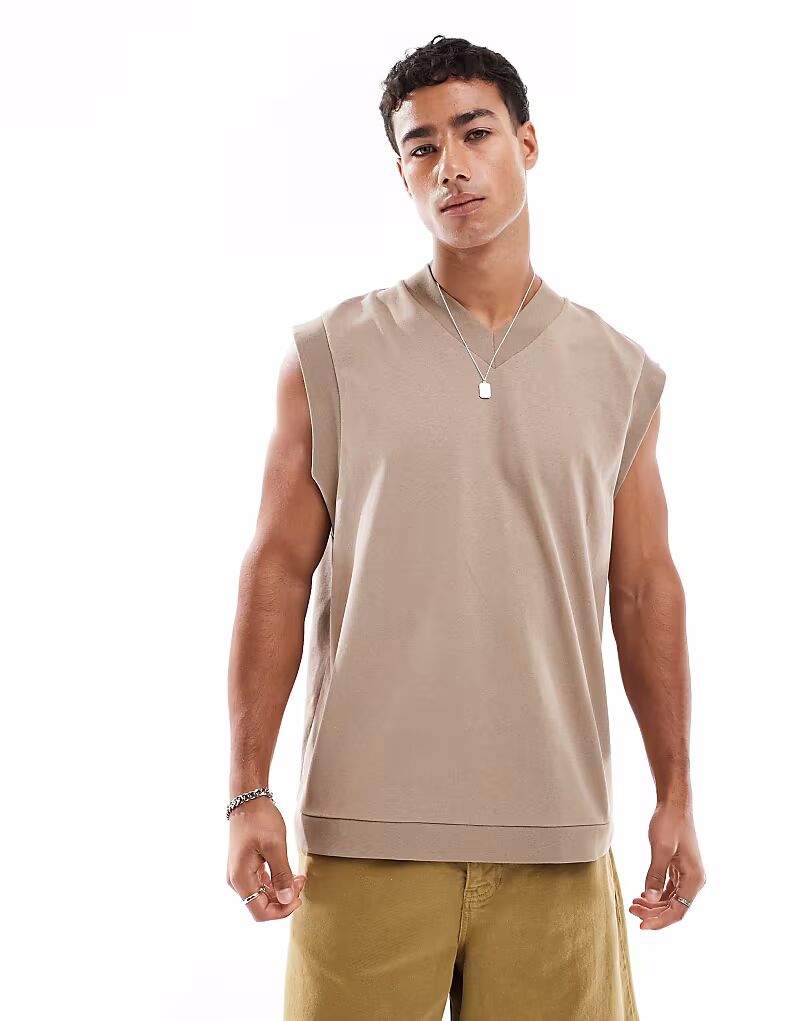 Майка свободного кроя ASOS DESIGN с V-образным вырезом и контрастными швами в каменном цвете
Майка свободного кроя ASOS DESIGN с V-образным вырезом и контрастными швами в каменном цвете