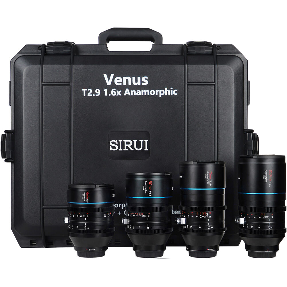Кинообъектив Sirui T2.9 1.6x Full-Frame Anamorphic 4-Lens Set VENUS SET A-RF
Кинообъектив Sirui T2.9 1.6x Full-Frame Anamorphic 4-Lens Set VENUS SET A-RF
