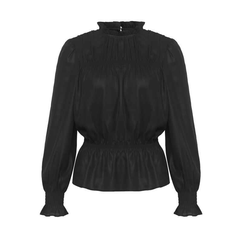 Женская рубашка Deep Breath с рюшами и длинными рукавами, абрикос
Женская рубашка Deep Breath с рюшами и длинными рукавами, абрикос