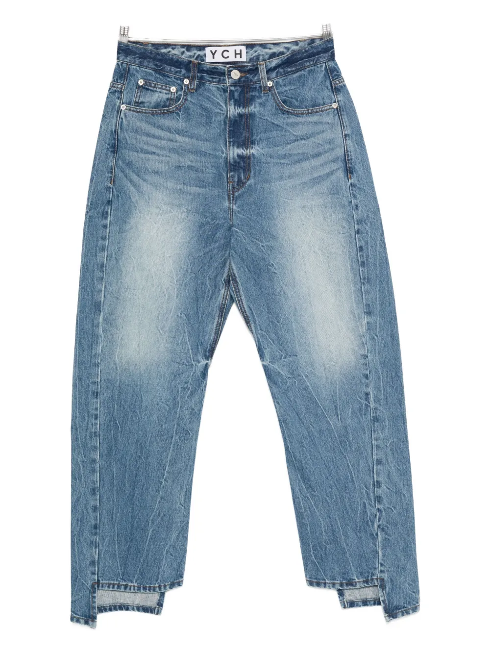 Джинсы с асимметричным (укороченным сзади) подолом YCH, синий
Джинсы с асимметричным (укороченным сзади) подолом YCH, синий