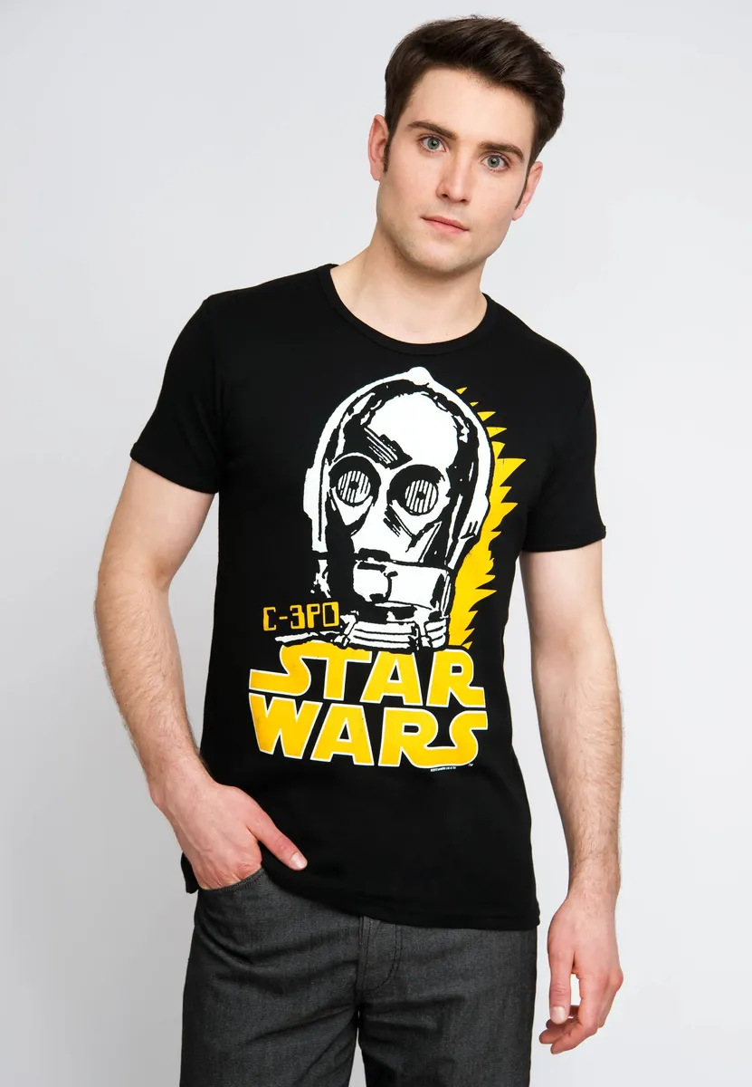 Logoshirt Футболка "C-3PO", с принтом C-3PO, черный 
Logoshirt Футболка "C-3PO", с принтом C-3PO, черный