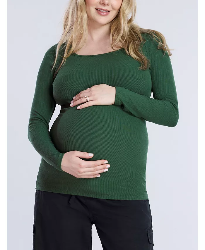 Футболка для беременных с квадратным вырезом и длинными рукавами из трикотажа в рубчик - Motherhood Motherhood Maternity, зеленый
Футболка для беременных с квадратным вырезом и длинными рукавами из трикотажа в рубчик - Motherhood Motherhood Maternity, зеленый