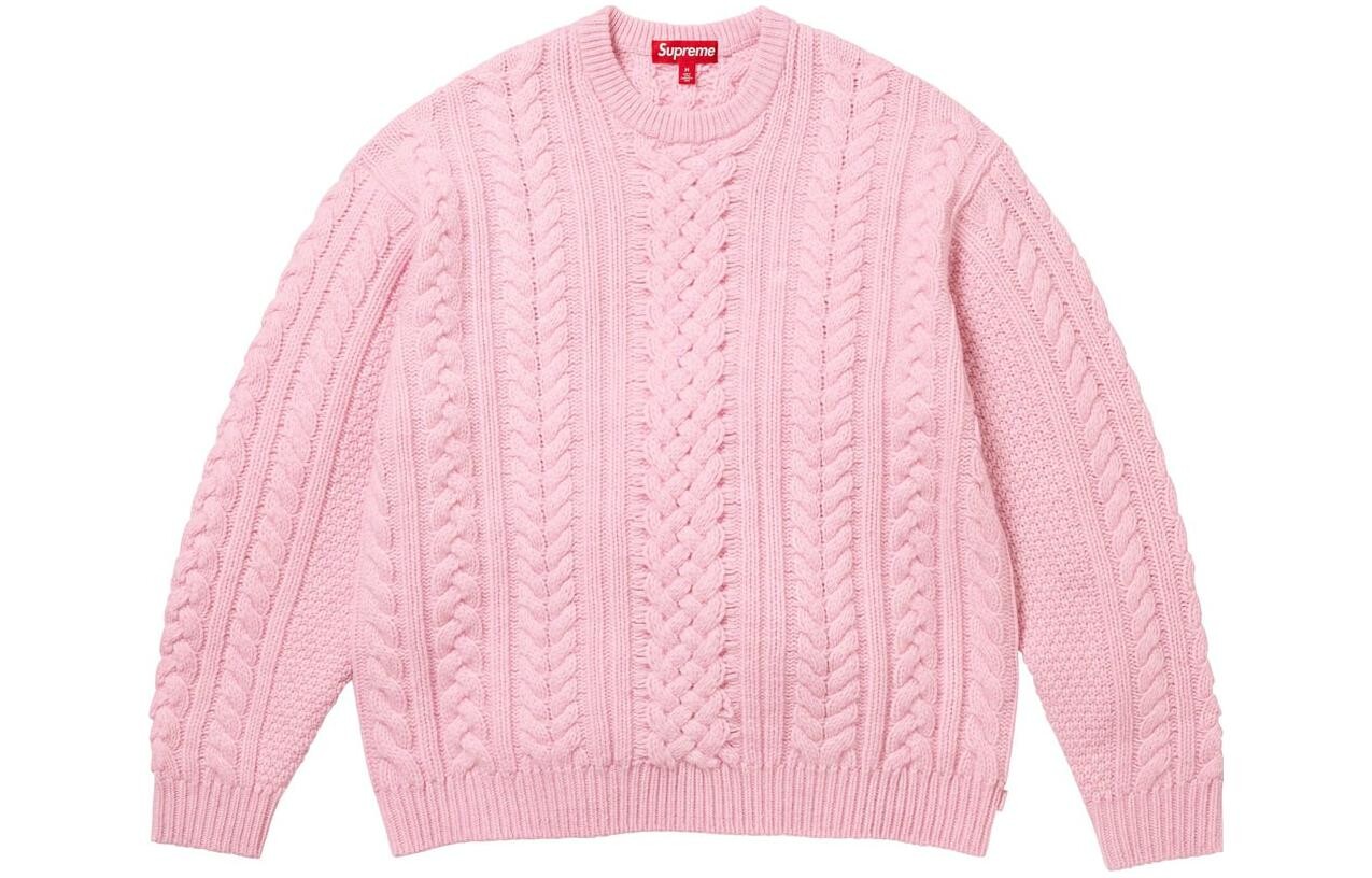 Свитер Supreme Appliqué Cable Knit, розовый
Свитер Supreme Appliqué Cable Knit, розовый