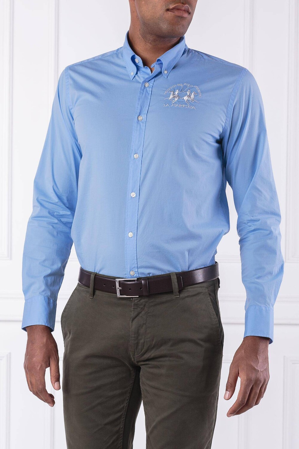 Рубашка La Martina raf regular fit stretch, синий 
Рубашка La Martina raf regular fit stretch, синий