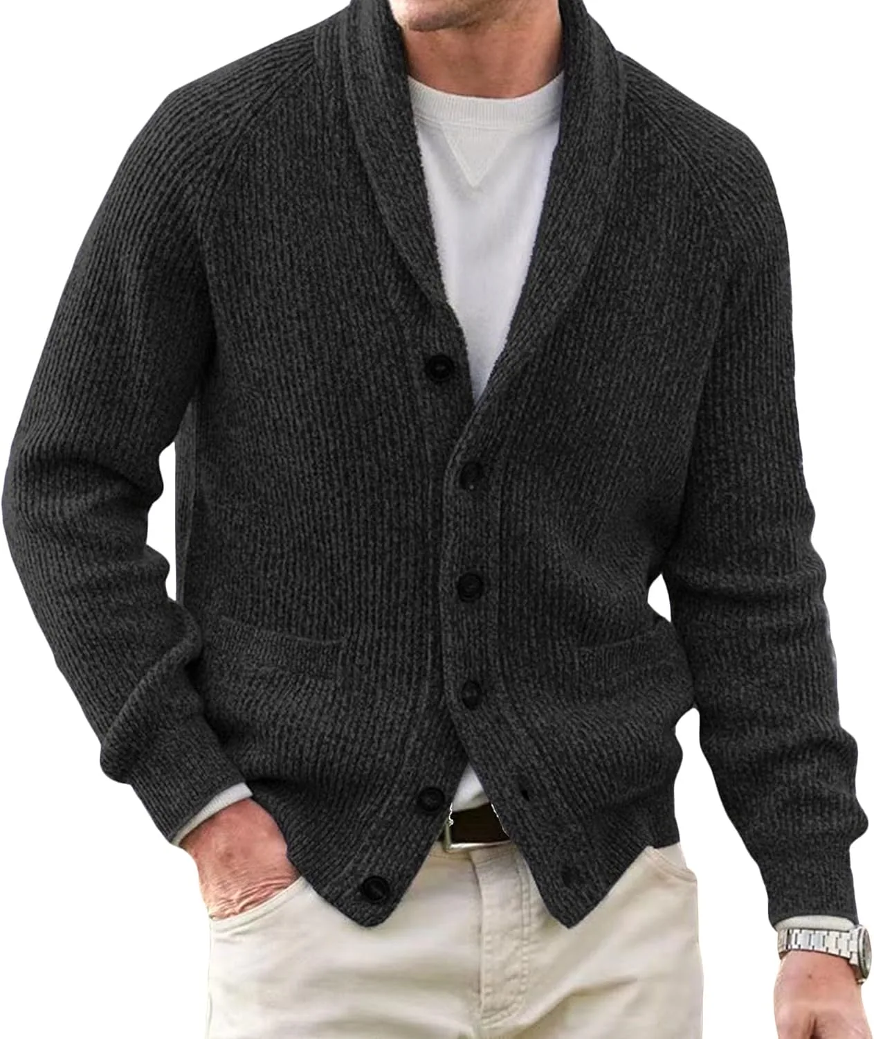 Мужской вязаный кардиган с пуговицами и V-образным вырезом Maiyifu-GJ
Мужской вязаный кардиган с пуговицами и V-образным вырезом Maiyifu-GJ