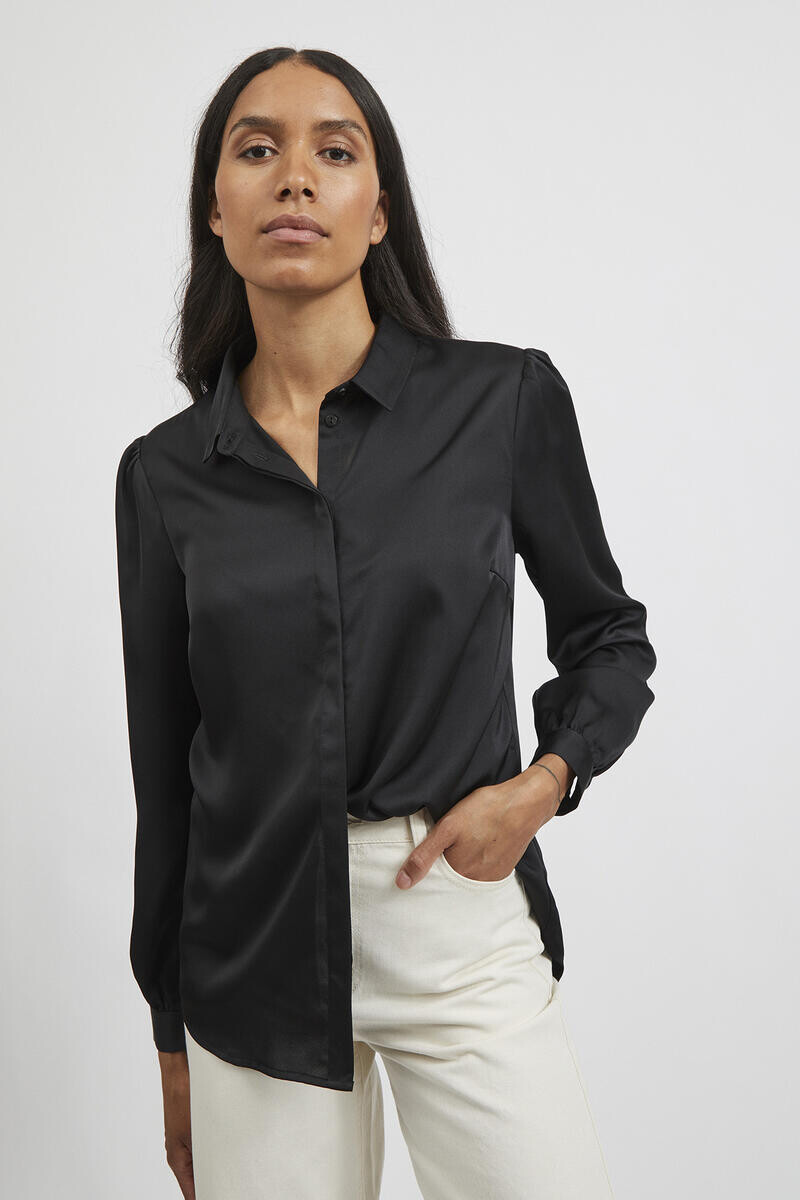 Атласная рубашка Vila, черный
Атласная рубашка Vila, черный