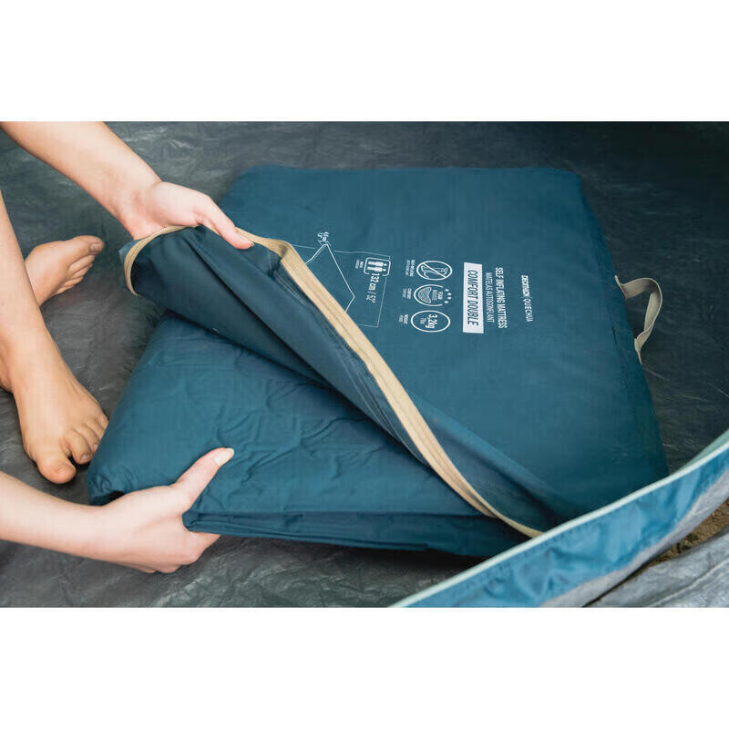 Автоматический надувной матрас Decathlon, кемпинговая уличная палатка, портативная удобная утолщенная двойная тихая синяя 4191209