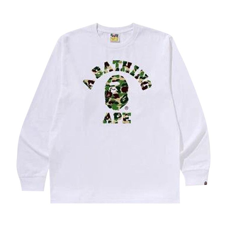 Футболка BAPE ABC Camo College Long-Sleeve Tee, White/Green
Футболка BAPE ABC Camo College Long-Sleeve Tee, White/Green